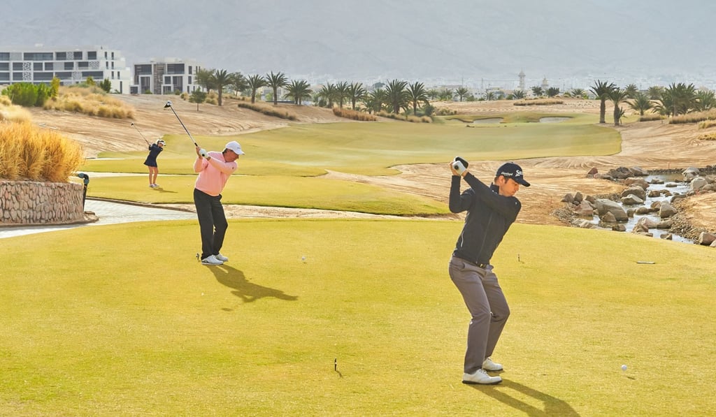 The Jordan Mixed Open is levelling the playing field of men and women by having players hit from different tees. The tournament features men, senior men and women golfers vying for one trophy. Photo: European Tour The Jordan Mixed Open is levelling the playing field of men and women by having players hit from different tees. The tournament features men, senior men and women golfers vying for one trophy. Photo: European Tour