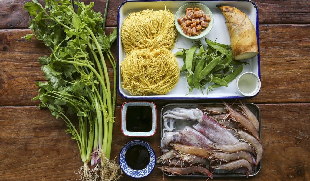 The ingredients for the dish.