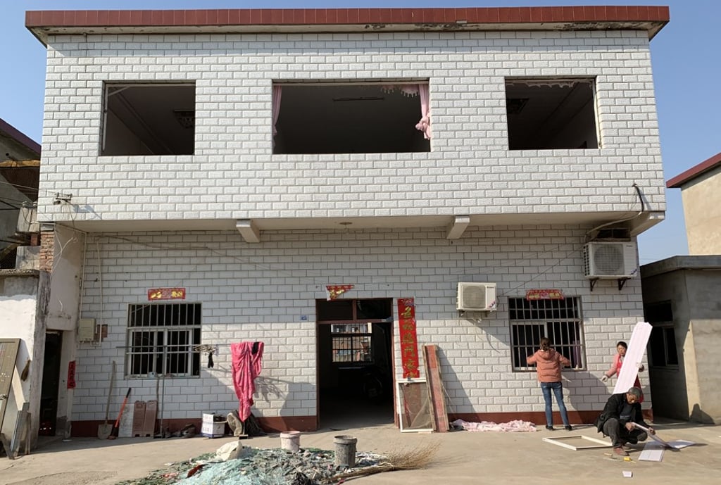 In the village of Wangshang, about 1km from the blast site, not a single property escaped undamaged. Photo: Mandy Zuo