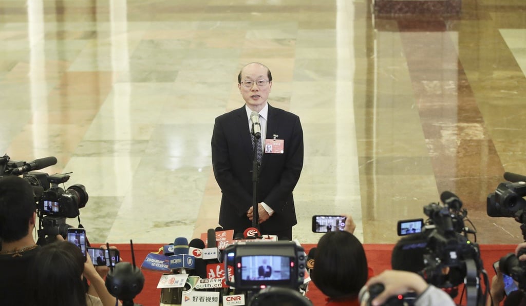 Liu Jieyi, head of the Taiwan Affairs Office, met Han in Shenzhen on Monday. Photo: Xinhua Liu Jieyi, head of the Taiwan Affairs Office, met Han in Shenzhen on Monday. Photo: Xinhua
