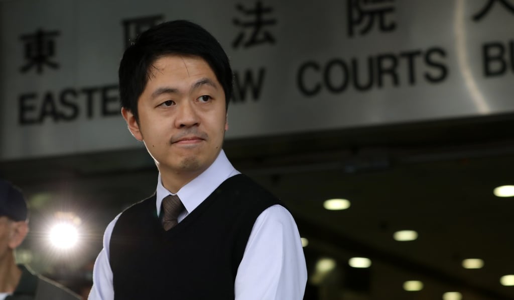 Ted Hui outside Eastern Court in Sai Wan Ho. Photo: Sam Tsang