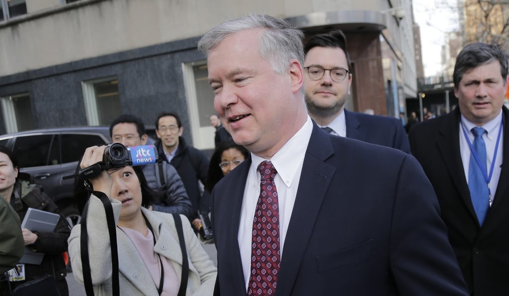 US Special Representative for North Korea Stephen Biegun, shown at the United Nations on March 14, is in Beijing too, suggesting a return to denuclearisation talks. Photo: AP