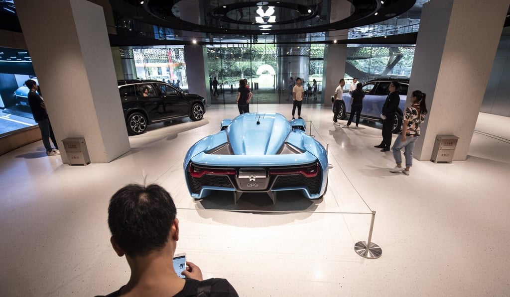 NIO’s EP9 electric sports car. Photo: Bloomberg