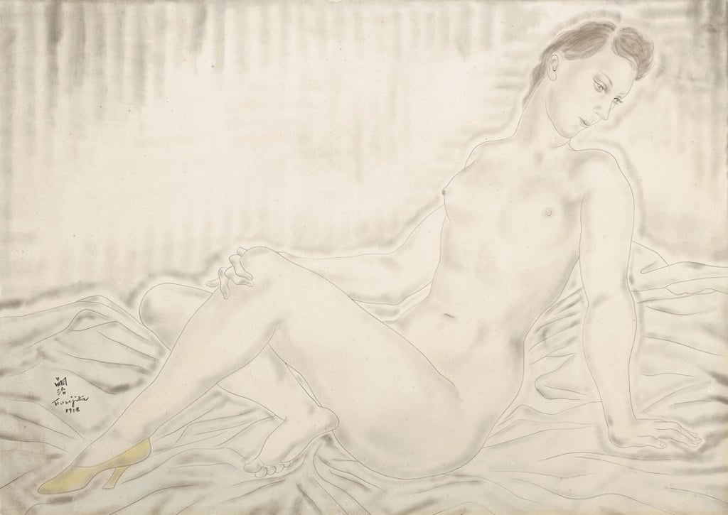 ‘Nu à l’escarpin jaune’ (‘Nude with yellow shoe’) by Léonard Tsuguharu Foujita
