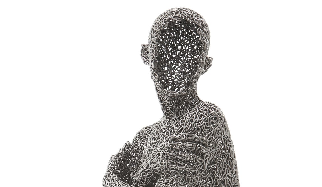 Anguish 18, a sculpture by Seo Young-Deok, at Cé La Vi.