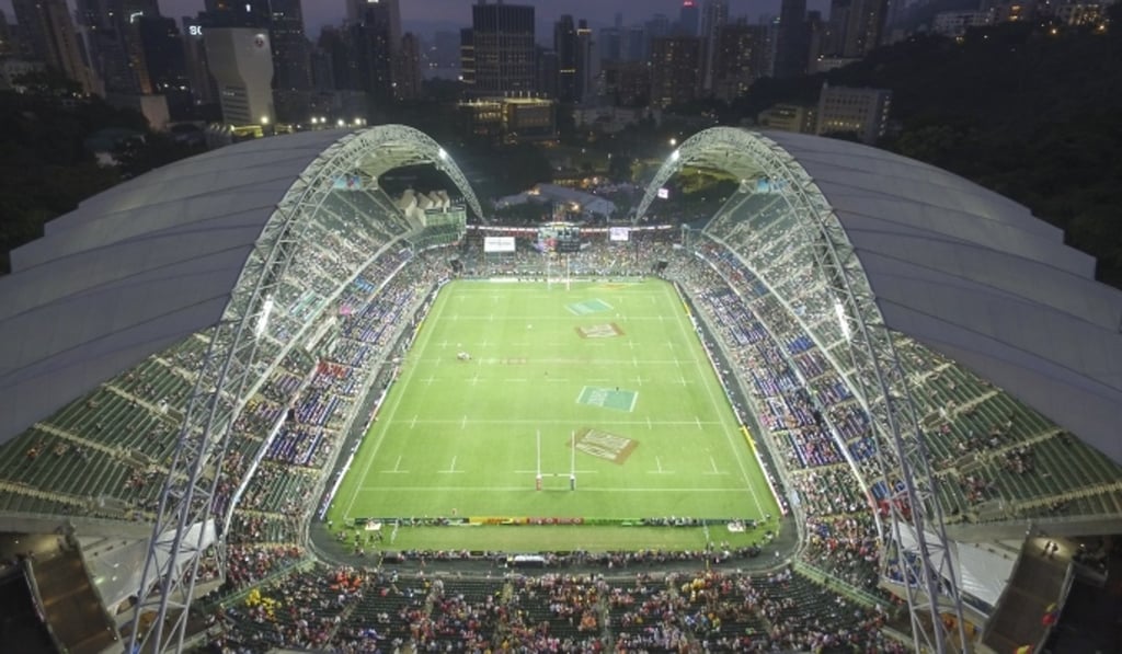 Hong Kong Stadium in Causeway Bay, with its distinctive open winged sides, which is the venue of the annual Hong Kong Sevens. Photo: Bruce Yan