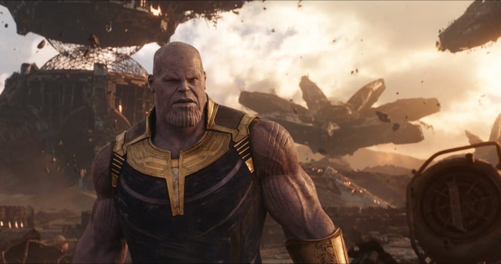 Thanos (Josh Brolin) in a scene from ‘Avengers: Infinity War’. He has made his plan clear: half the universe must go. Photo: Marvel Studios