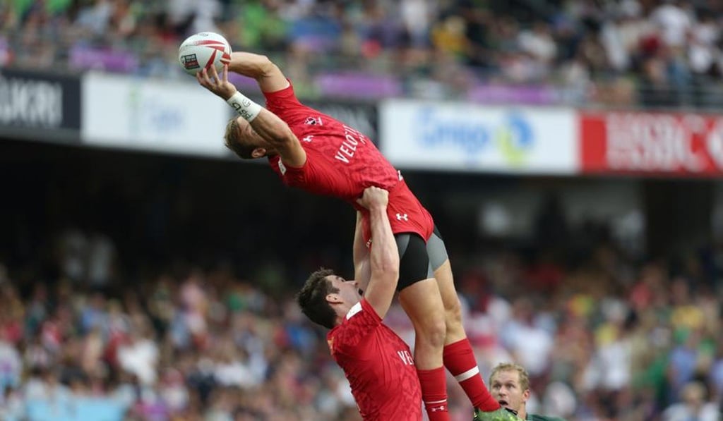 Harry Jones (top) is up in the air. Photo: Jonathan Wong