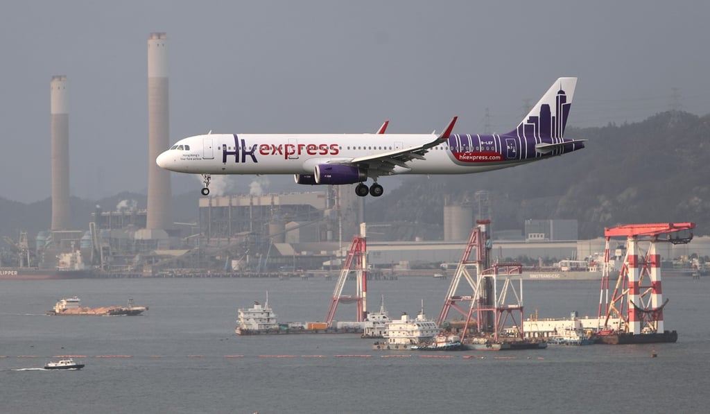 An HK Express plane arriving at Hong Kong airport. Photo: Winson Wong