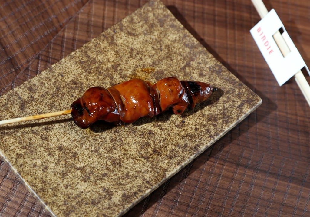 Liver skewer at Birdie in Central. Photo: Winson Wong