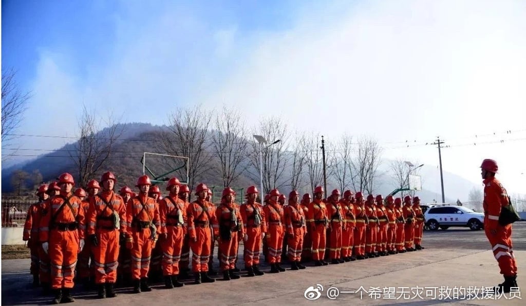 More than 1,500 firefighters have been sent to the county. Photo: Weibo More than 1,500 firefighters have been sent to the county. Photo: Weibo