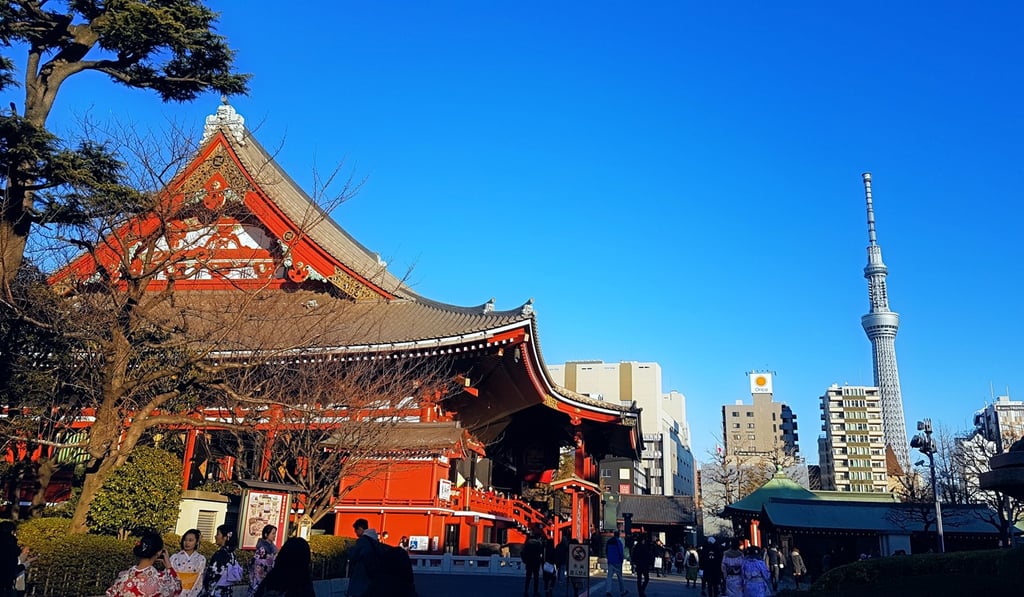 Old and new are juxtaposed from Asakusa’s historic quarter Old and new are juxtaposed from Asakusa’s historic quarter