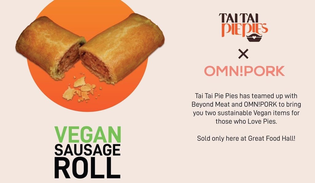 Tai Tai Pie Pies’ Omnipork Italian Sausage Roll is one of two new offerings made from meat alternatives.