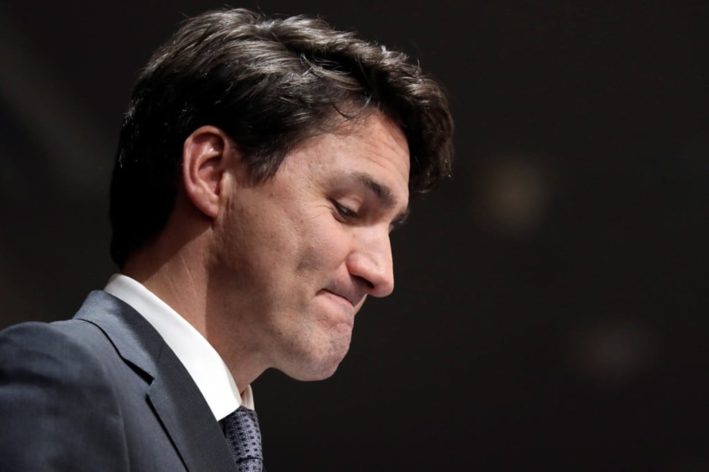 Canada's Prime Minister Justin Trudeau speaks during a Liberal Party caucus meeting on Parliament Hill in Ottawa on Tuesday. Photo: Reuters