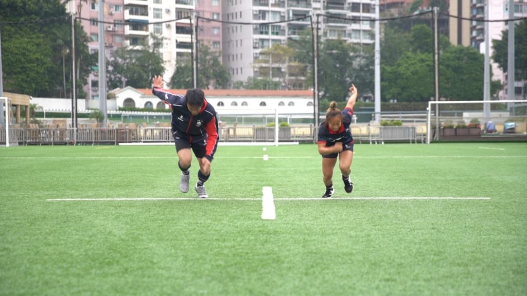 Salom Yiu Kam-shing and Chong Ka-yan go through their paces.