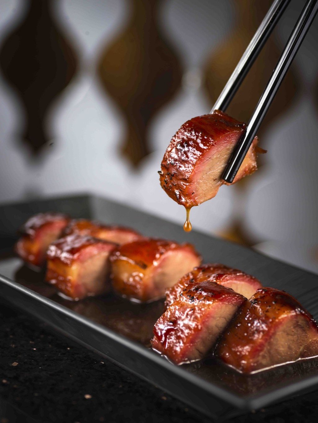 Honey glazed barbecued pork served at The Eight. Photo: Grand Lisboa in Macau
