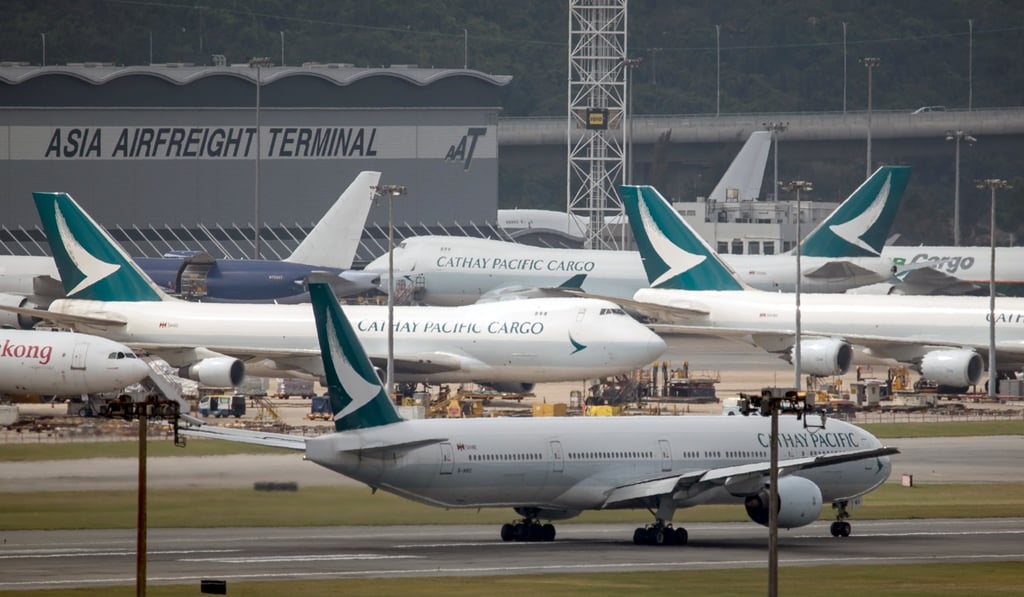 The volume of air freight traffic in the Greater Bay Area was 7.96 million tonnes in 2017, with Hong Kong handling more than half of it at 4.52 million tonnes. Photo: Paul Yeung / Bloomberg