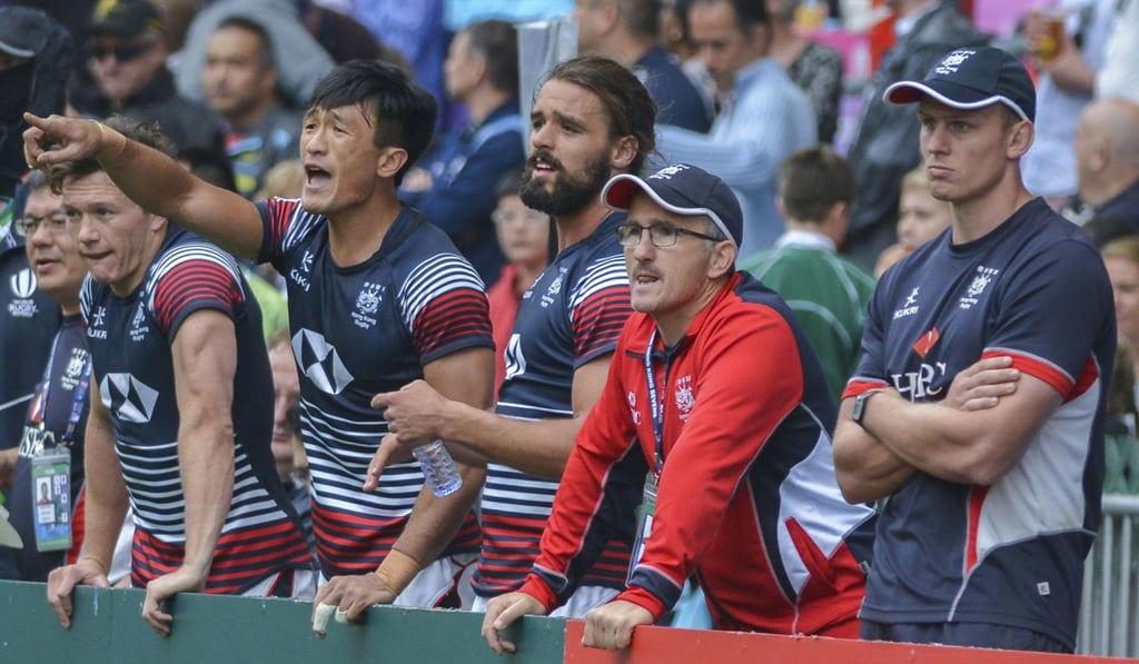 Paul John (second from right) coaches Hong Kong. Photo: Antony Dickson