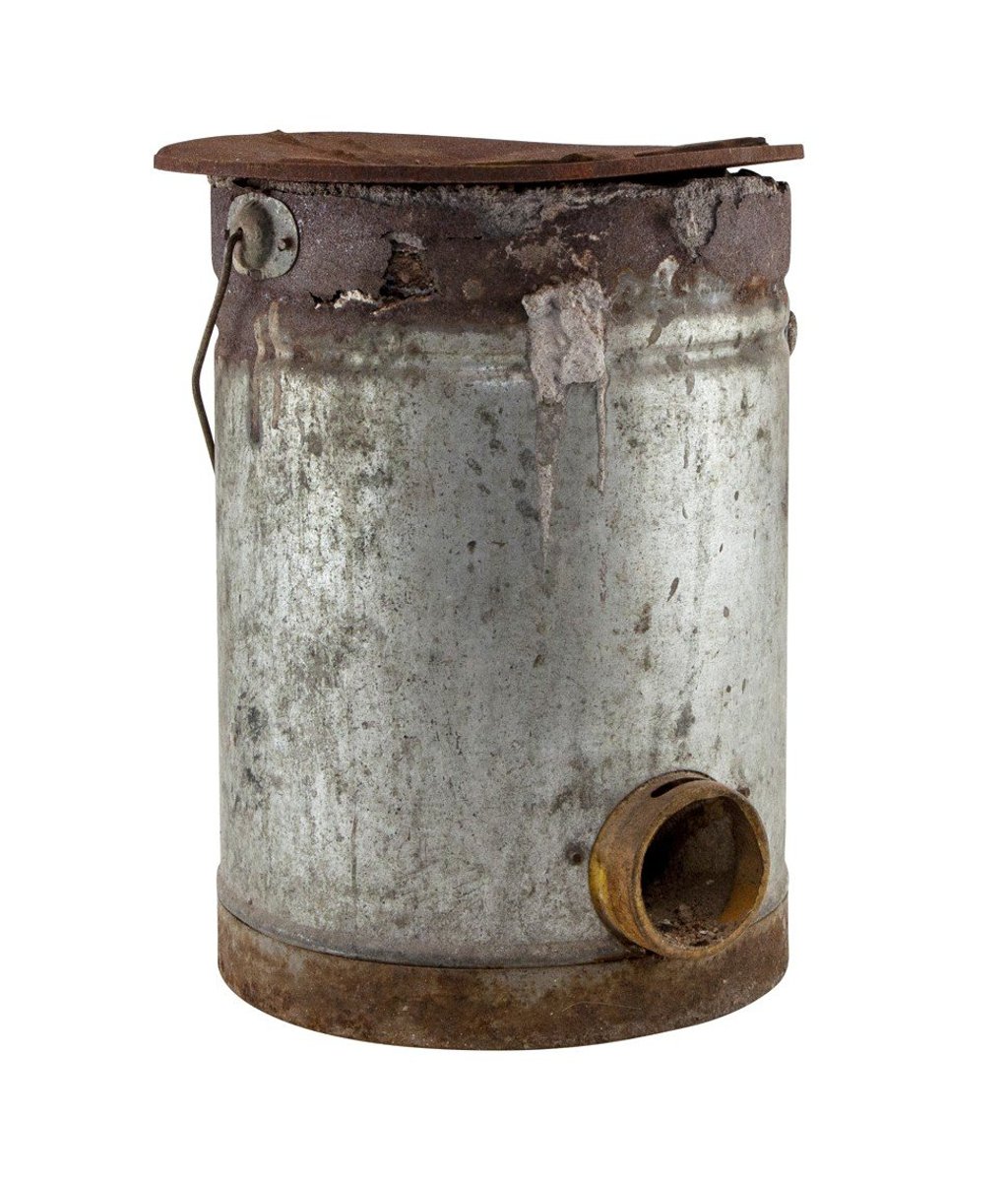 Coal-fired stove. Guangdong, China, 1980. Made of iron, with an air door at the front and a chimney at the back. On display at the St Étienne International Design Biennial. Photo: Fan Zhe