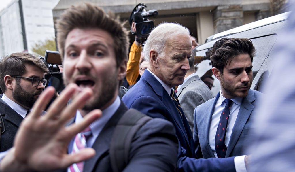 Joe Biden is seen in Washington, DC on Friday. The VP to Barack Obama, he has been dogged by accusations of inappropriate behaviour that have alienated him from some Democrat voters. Photo: Bloomberg