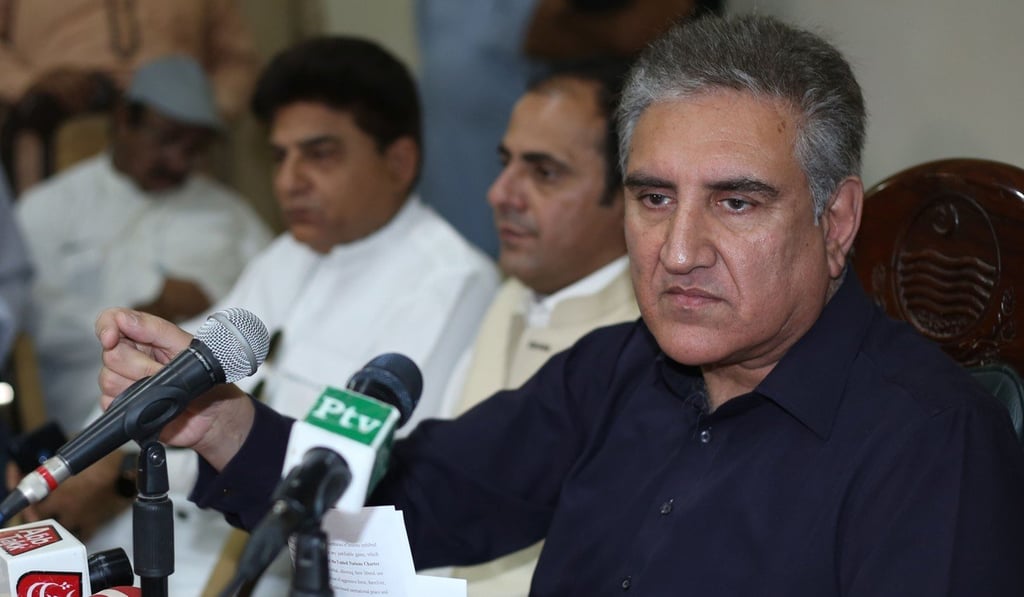Pakistan’s Foreign Minister Shah Mehmood Qureshi in Multan on April 7, 2019. Photo: AFP