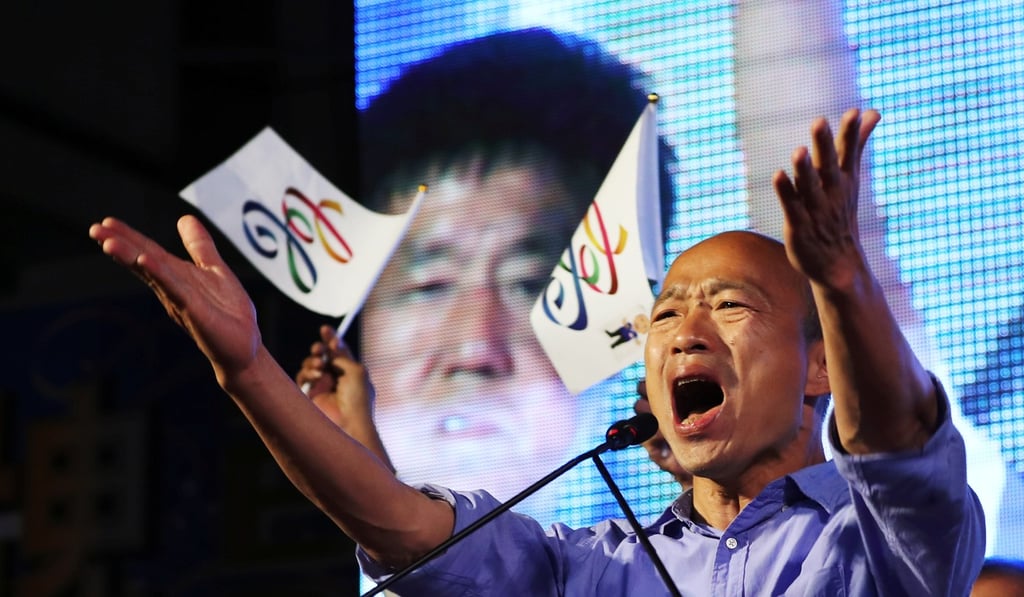 Han Kuo-yu’s popularity gave other Kuomintang candidates a boost in the local elections. Photo: Reuters