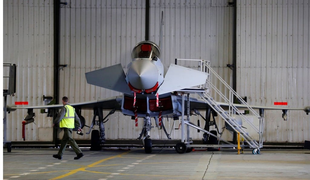 A Royal Air Force Typhoon jet, of the sort sent to Japan for joint exercises in 2016. Photo: AFP
