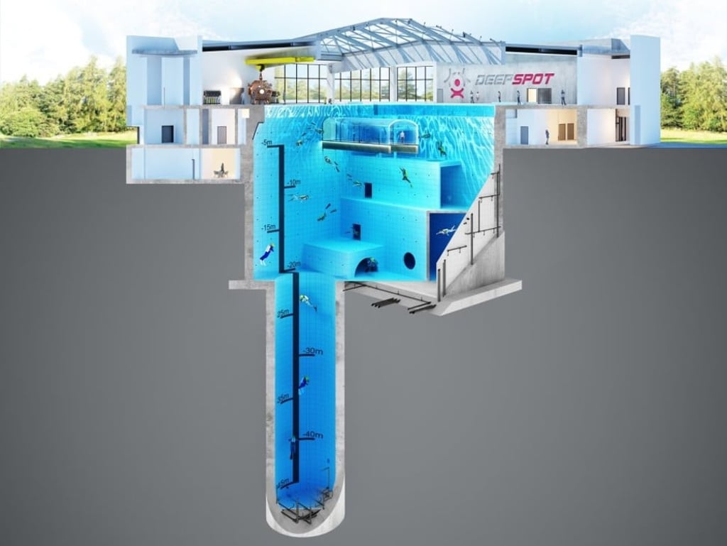 An artist’s view of the Deepspot diving pool which is being built in Msxczonow, Poland. An artist’s view of the Deepspot diving pool which is being built in Msxczonow, Poland.