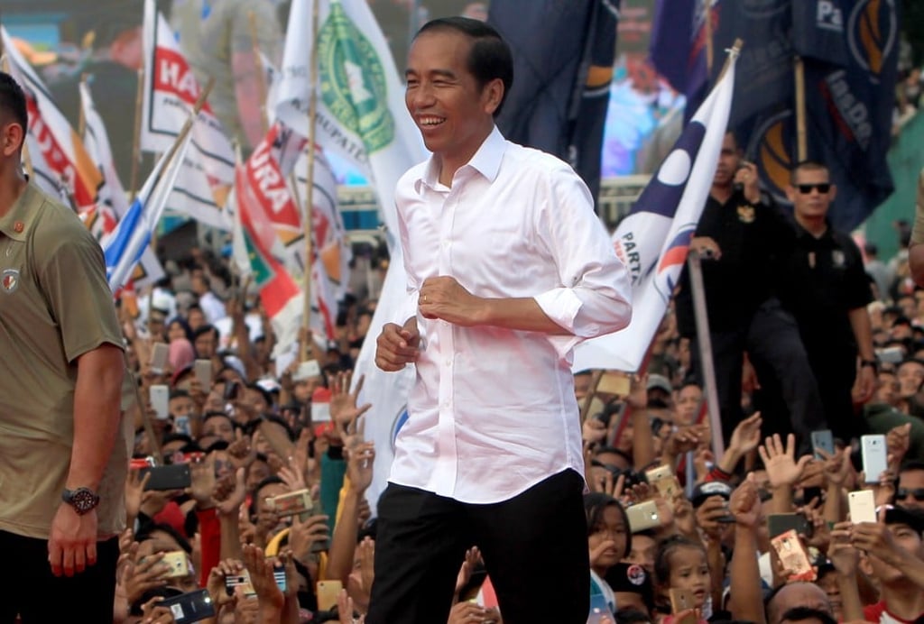 President Joko Widodo at a rally in Serang, Indonesia. Photo: EPA-EFE