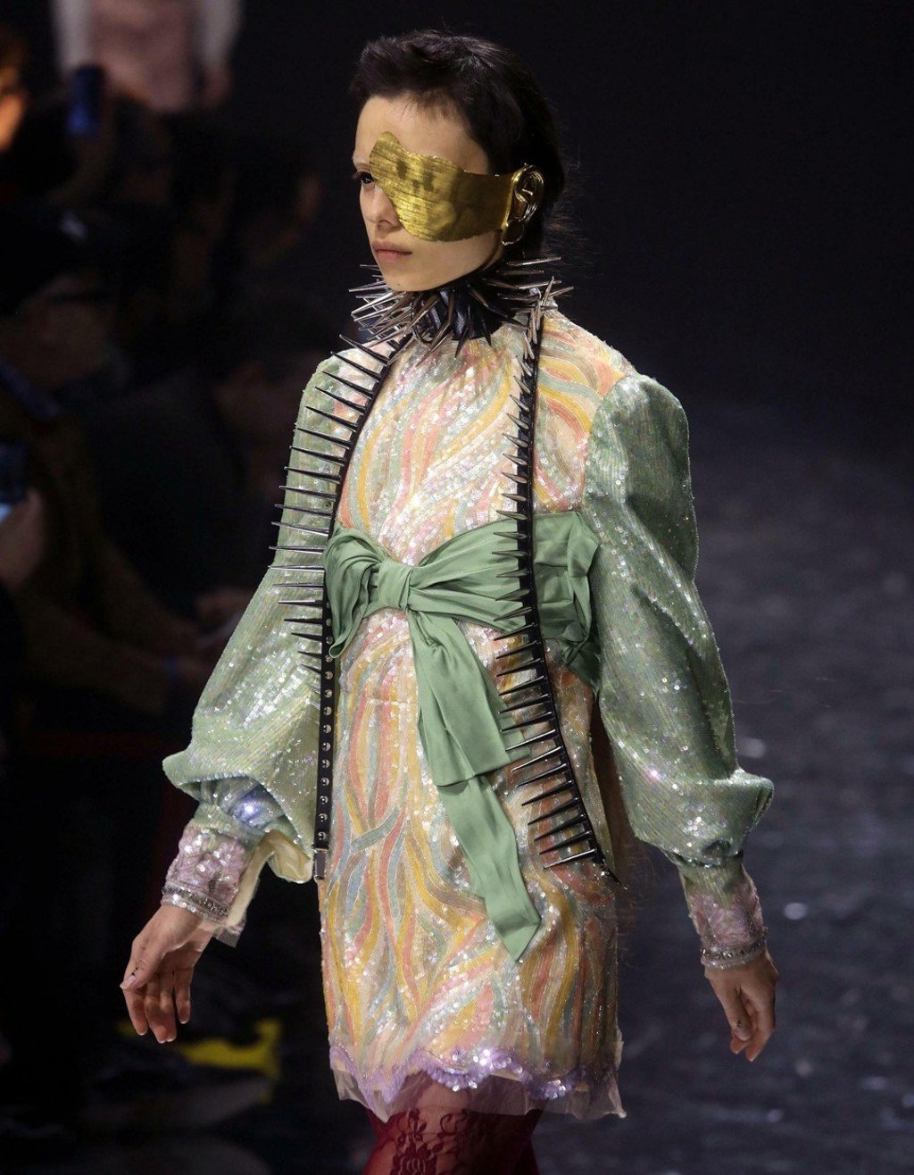 One of the looks in Gucci’s women’s autumn/winter 2019-2010 collection during Milan Fashion Week. Photo: AP