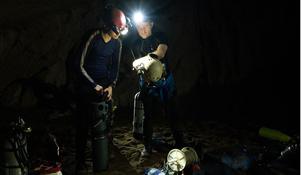 Divers prepare their equipment during an expedition in Vietnam’s Son Doong cave. Photo: Oxalis Adventure Tours/AFP