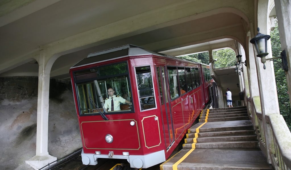 The Peak Tram at Barker Road Station. Photo: Sam Tsang
