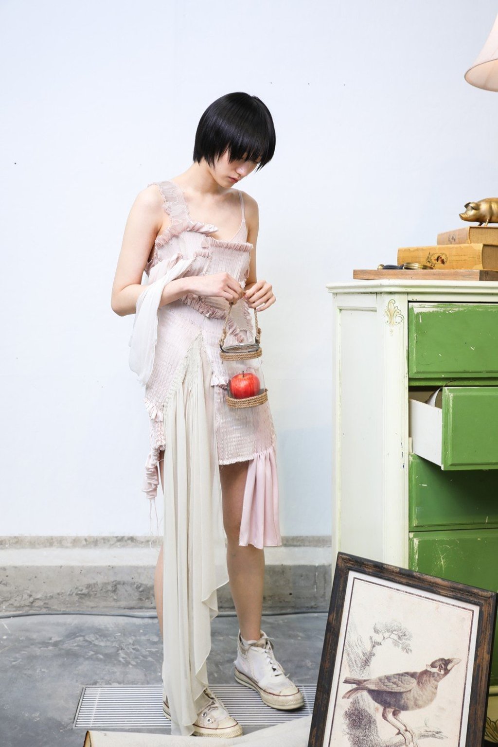 One of the handmade creations of award-winning Chinese fashion designer Caroline Hu, which featured at Shanghai Fashion Week.