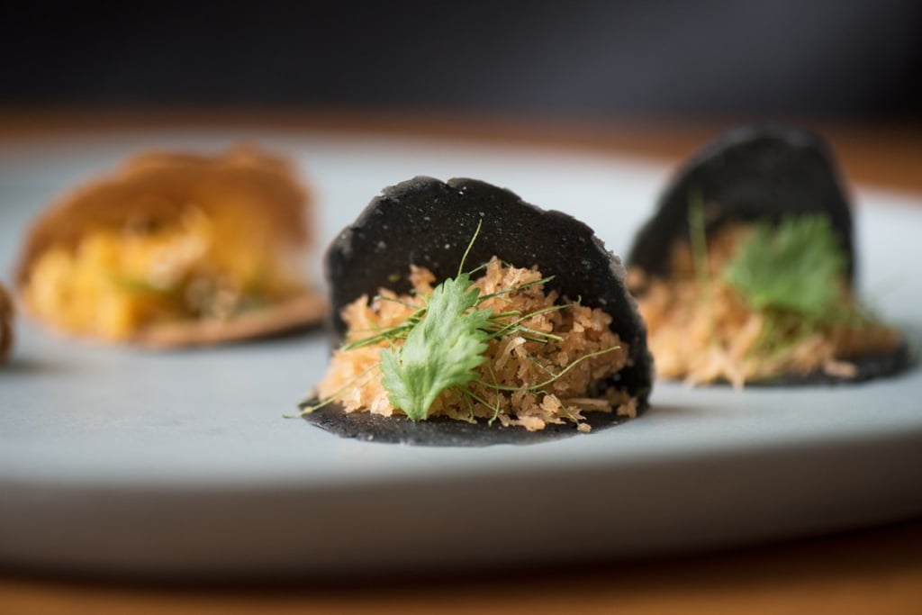 Savoury prawn wafers from Nahm restaurant