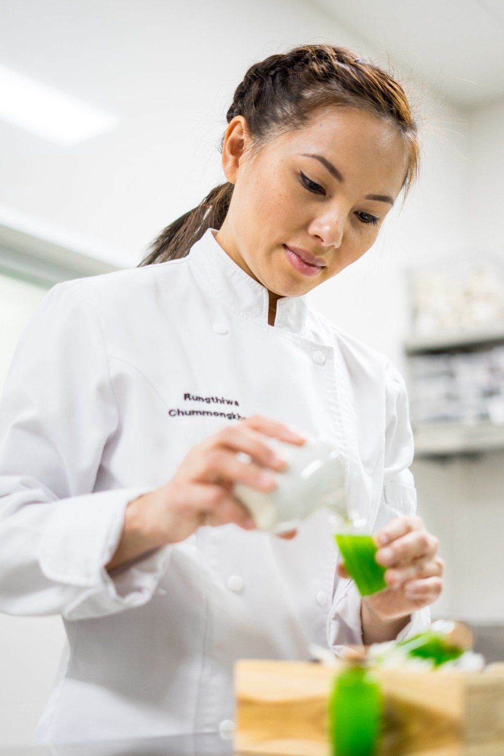 Chef ‘Fae’, Rungthiwa Chummongkhon at the Waldorf Astoria Bangkok’s Front Room, likes to use ingredients of contrasting tastes.