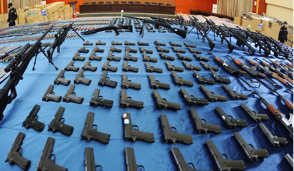 Private gun ownership is strictly prohibited in China and those who break the law can face up to seven years in prison. Photo: AFP