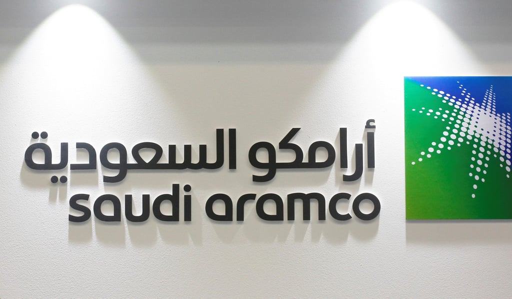 The logo of Saudi Aramco is seen at the 20th Middle East Oil & Gas Show and Conference. Photo: Reuters