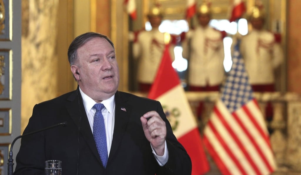 US Secretary of State Mike Pompeo said Chinese financial intervention in Venezuela had “helped destroy” the country. Photo: AP