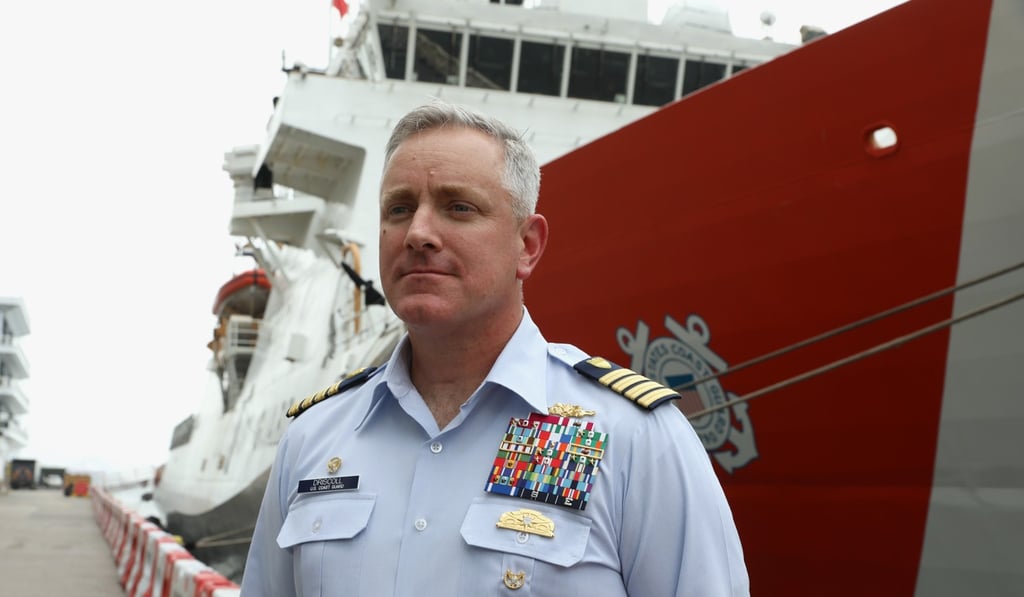 Captain John Driscoll at the USCGC Bertholf in Tsim Sha Tsui on Monday. Photo: K.Y. Cheng