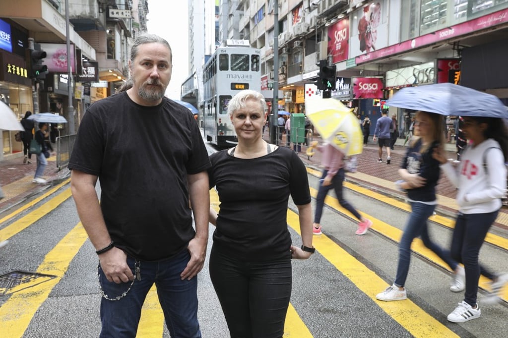 Artists Nic (left) and Bex Gaunt in Central. Photo: Nora Tam