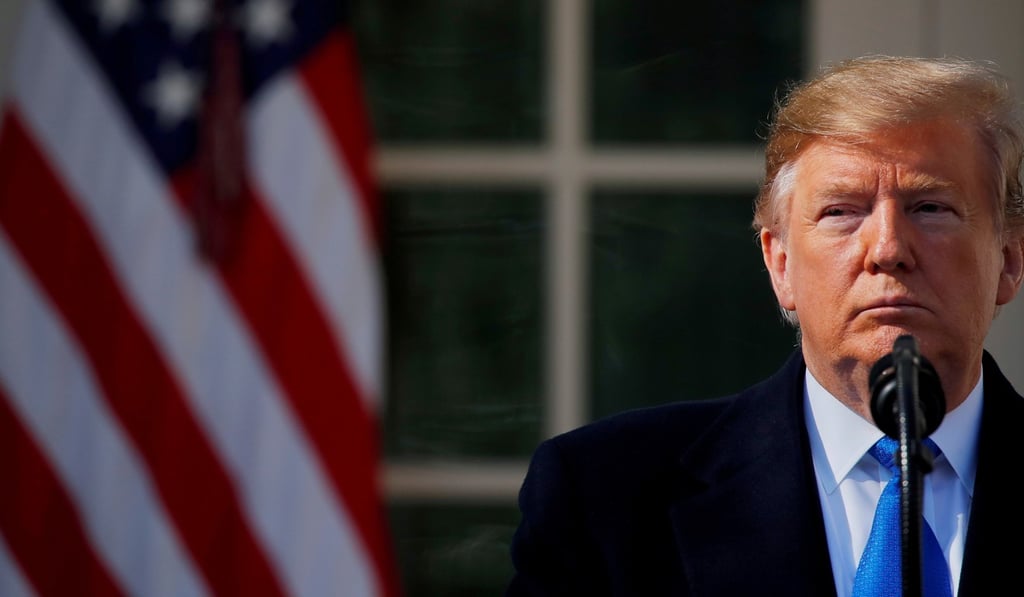 US President Donald Trump in the Rose Garden of the White House in Washington. Photo: Reuters