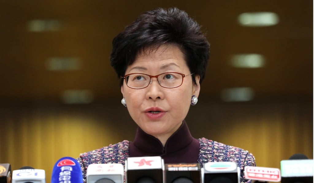 Carrie Lam received an unprecedented state letter issued weeks ago. Photo: Felix Wong