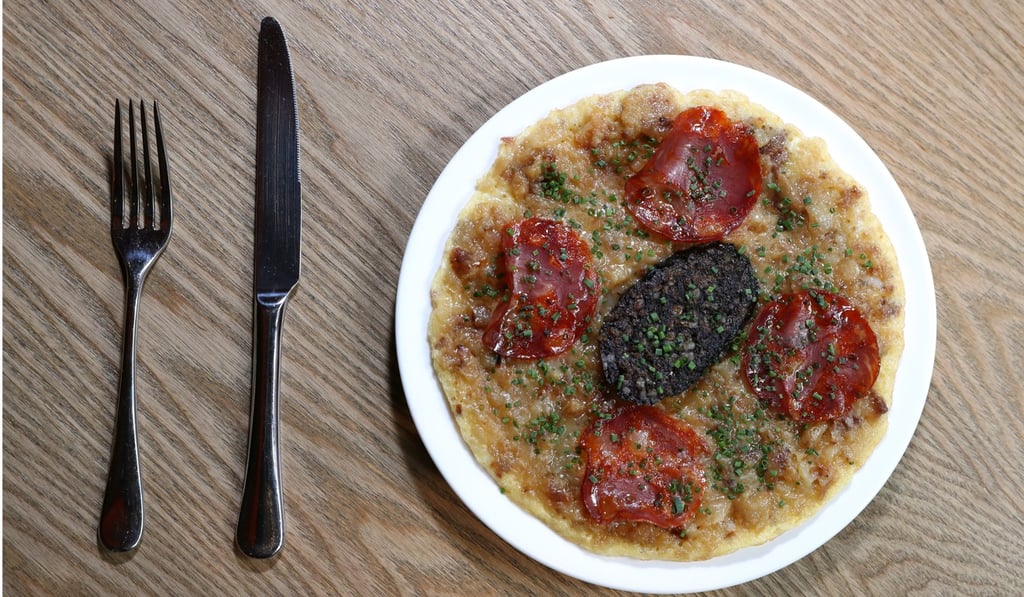 Lazy omelette with morcilla and chorizo at Pica Pica in Sheung Wan. Photo: Winson Wong