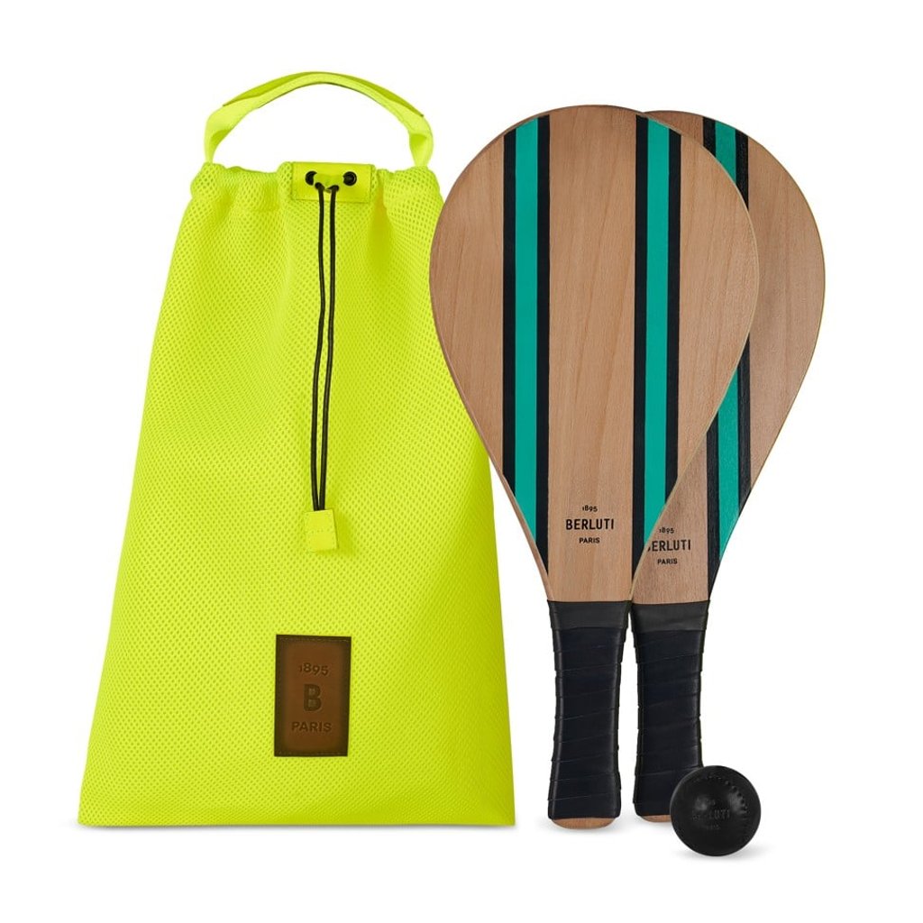 Beach rackets in Berluti’s capsule collection Beach rackets in Berluti’s capsule collection