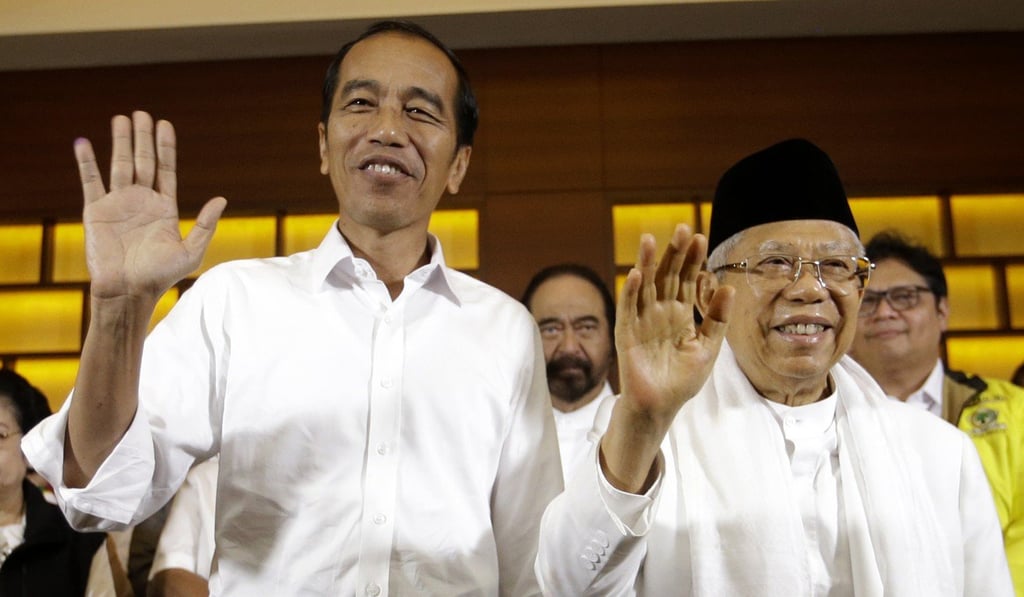 Joko Widodo and his running mate Ma’ruf Amin. Photo: AP Joko Widodo and his running mate Ma’ruf Amin. Photo: AP