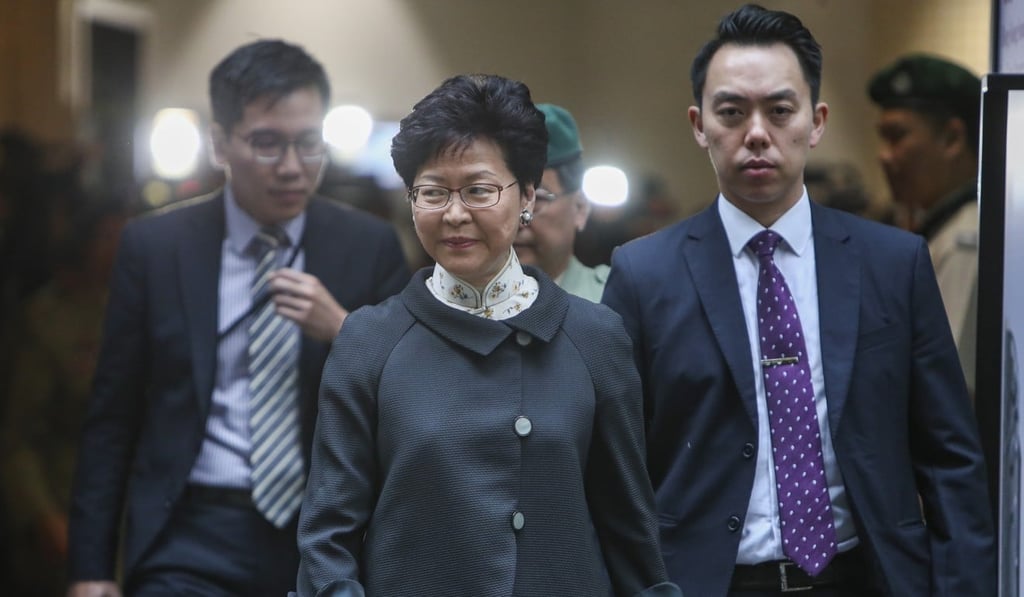 Chief Executive Carrie Lam (centre) openly slammed the plan. Photo: Winson Wong