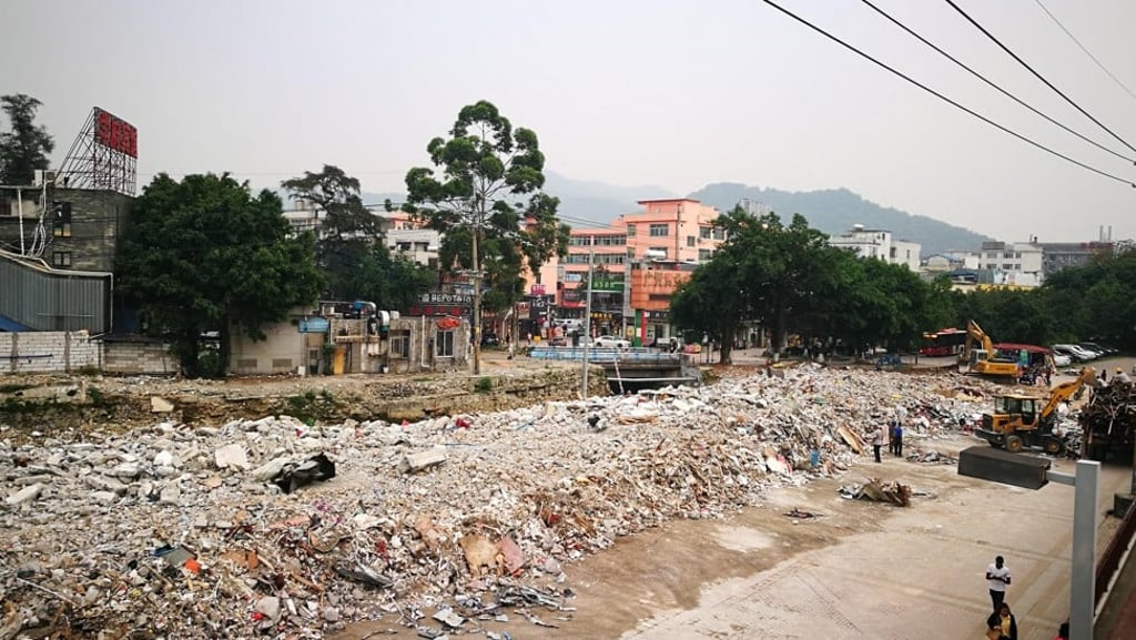 Some demolition work in Chentian village has already started.