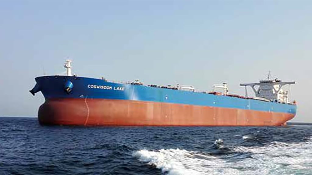 The oil tanker Coswisdom Lake. Photo: SCMP/Handout