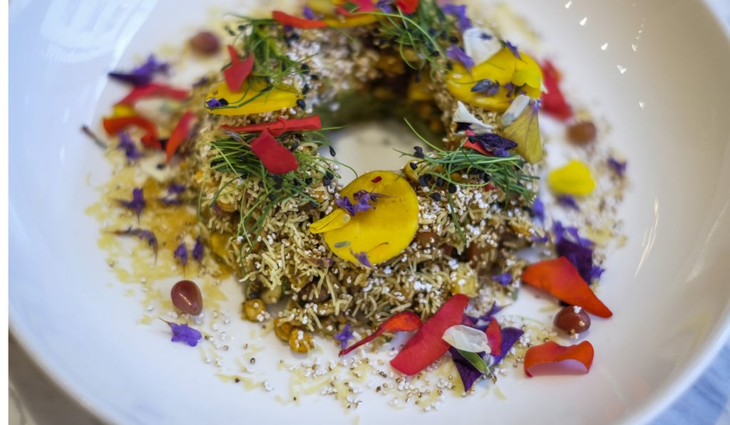 Amaranth, avocado and corn bhel. Photo: Tory Ho