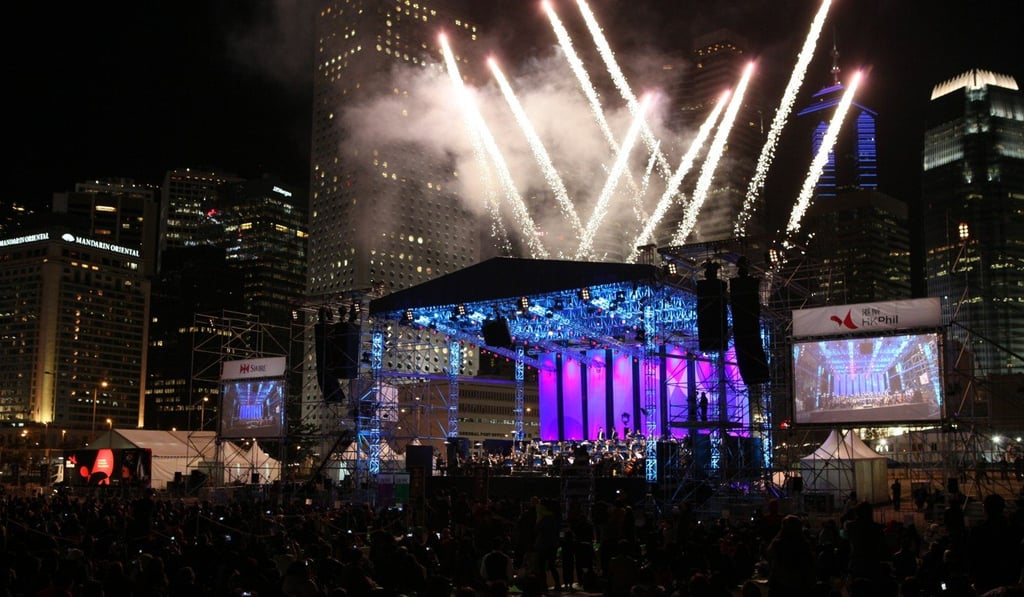 One of the HK Phil’s annual events, the Swire ‘Symphony Under The Stars’ concert (above), at Central Harbourfront, attracted an audience of about 18,000 people last year.
